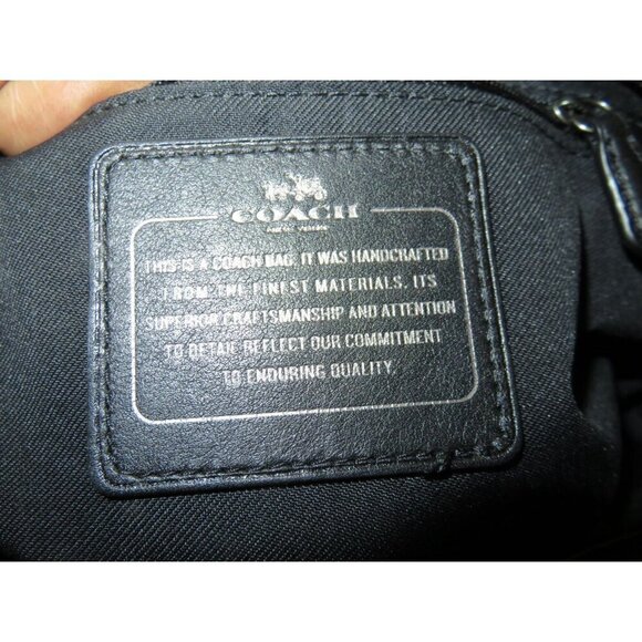 COACH Nolita 2015 Gunmetal Metallic Pebble Leather Satchel Crossbody Tote 35964 - Picture 9 of 16